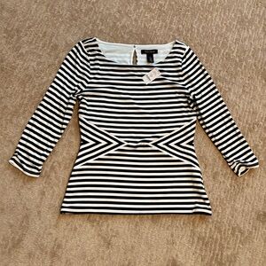 White House Black Market Striped Blouse